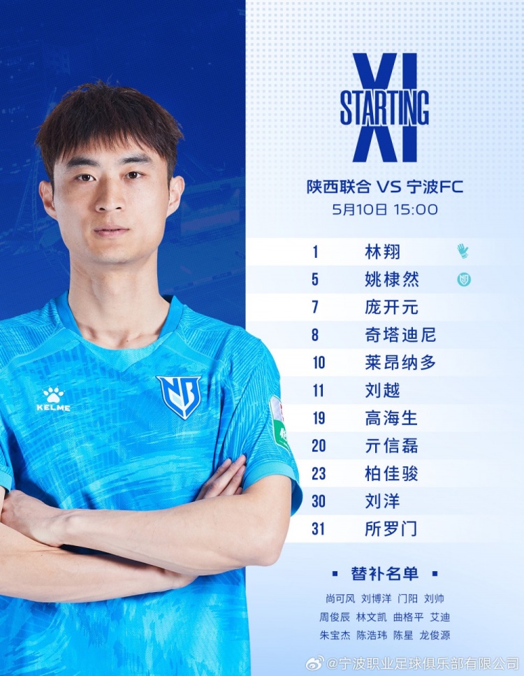 开云体育-中国官网登录入口-陕西联合VS宁波FC:姚棣然担任队长,莱昂纳多伤愈回归首发出战